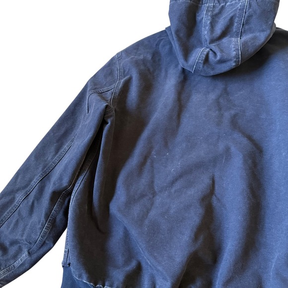 Vintage Carhartt J25 MDT Midnight Blue Faded Workwear Jacket Size M Medium - Picture 8 of 11
